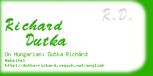 richard dutka business card