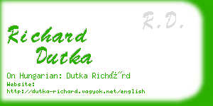 richard dutka business card